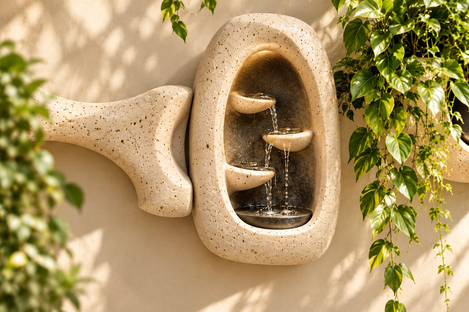Surface Cascade concept: a short water fall into a contained basin